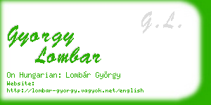 gyorgy lombar business card
